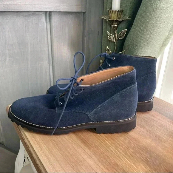 Women’s Leather Navy Bootie‎ - Picture 5 of 7